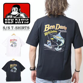 BEN DAVIS ベンデイビス フィッシング 刺繍 半袖Tシャツ ビッグシルエット 半T メンズ ベンデビ ゴリラ 送料無料 24580041