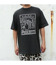 Keith Haring キースへリング プリント 半袖Tシャツ Holding People メンズ レディース ユニセックス 半T KH-KH2305