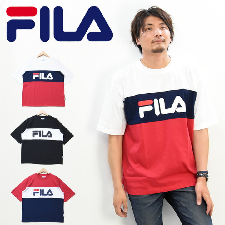 楽天市場】SALE セール FILA フィラ 切り替え ロゴプリント 半袖 T