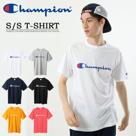 大きいサイズ Champion チャンピオン BASIC ロゴプリント 半袖Tシャツ メンズ クルーネック 定番 ロゴTシャツ プリントTシャツ C3-P302L