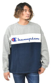 SALE セール Champion チャンピオン C3-S024 切り替え ビッグシルエット スウェットシャツ 裏起毛スウェット トレーナー メンズ レディース ユニセックス ロゴプリント 送料無料