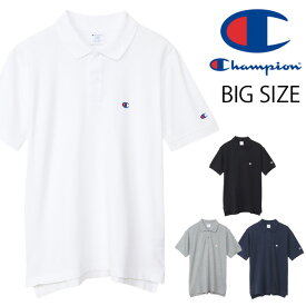大きいサイズ Champion チャンピオン ワンポイントロゴ 半袖ポロシャツ 半ポロ メンズ レディース ユニセックス 無地 送料無料 C3-X355L