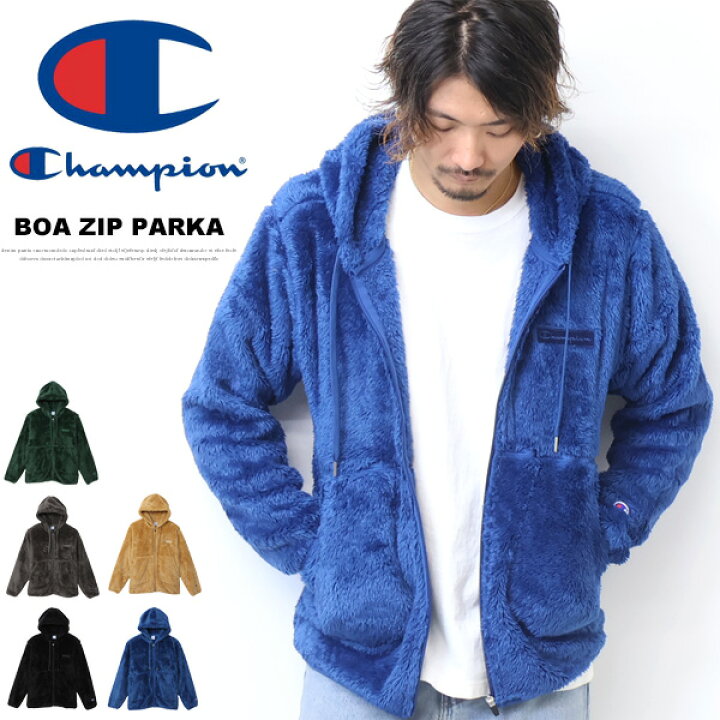 楽天市場】Champion チャンピオン ボアフリース ジップパーカー メンズ 