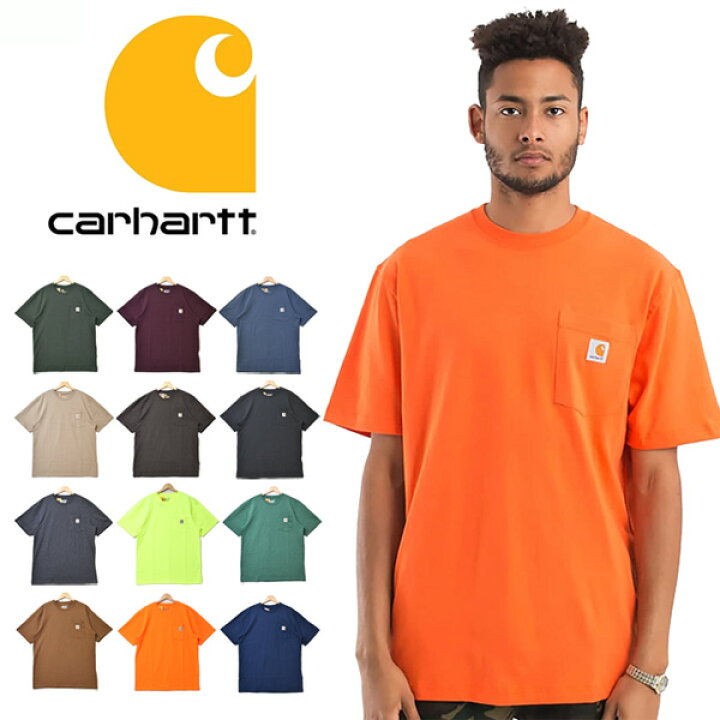 楽天市場 Carhartt カーハート 胸ポケット 半袖tシャツ ワンポイント 半t メンズ レディース ユニセックス クルーネック 定番 送料無料 K87 Rex One レックスワン