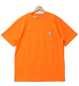 Carhartt カーハート 胸ポケット 半袖Tシャツ ワンポイント K87 半T メンズ レディース ユニセックス クルーネック 定番 送料無料