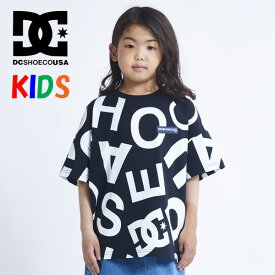 DC SHOES ディーシーシュー キッズ 総柄プリント 半袖 Tシャツ ドロップショルダー YST231516 130cm 140cm 150cm 160cm 子供服 男の子 女の子 半袖Tシャツ