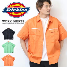 Dickies ディッキーズ TCツイル 半袖 ワイド ワークシャツ 18454500 ビッグシルエット ビッグシャツ オーバーシャツ メンズ レディース ユニセックス 半袖シャツ 送料無料
