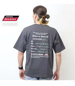 大きいサイズ GENUINE Dickies ジェニュイン ディッキーズ 刺繍 プリント 半袖Tシャツ 半T ビッグシルエット オーバーサイズ メンズ 5260-1145