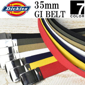 Dickies(ディッキーズ) GIベルト ガチャベルト 無地 DS0741I メンズ ロゴバックル 布ベルト 雑材 ミリタリーベルト 日本製 国産 カット可 フリーサイズ 【楽ギフ_包装】