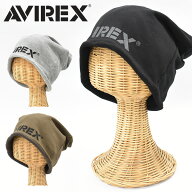 AVIREX アビレックス ロゴプリント リバーシブル スウェットキャップ 帽子 14649300 ビーニー ワッチ キ…