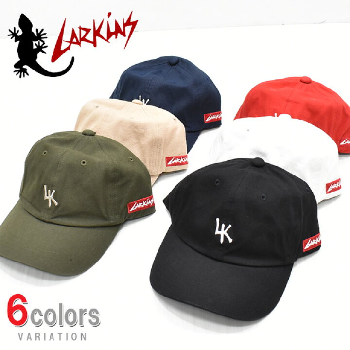 楽天市場 Larkins ラーキンス ロゴ刺繍 ローキャップ 帽子 メンズ レディース ユニセックス キャップ ブランドロゴ ベースボールキャップ 定番 Lktm 109 Rex One レックスワン
