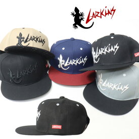LARKINS ラーキンス ロゴ刺繍 ベースボールキャップ 帽子 メンズ レディース ユニセックス キャップ ブランドロゴ LKTM-096
