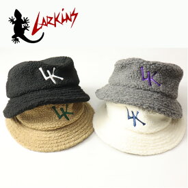 LARKINS ラーキンス ロゴ刺繍 ボア バケットハット 帽子 バケハ メンズ レディース ユニセックス LKTM-157