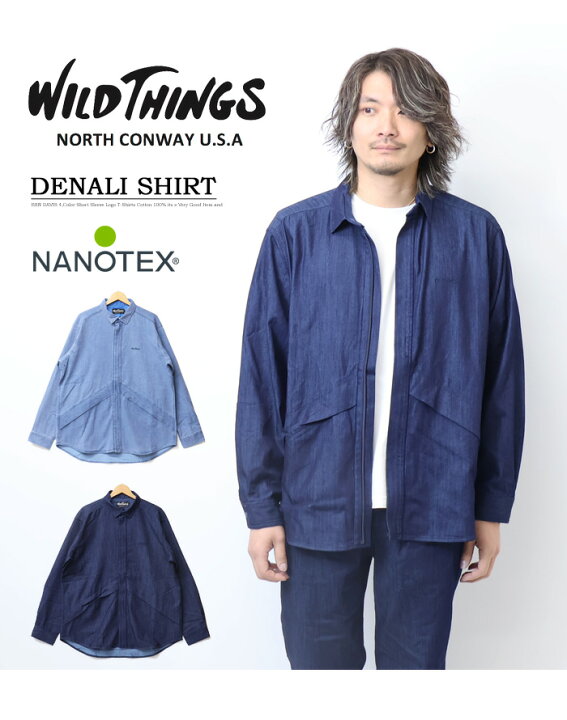 楽天市場】WILD THINGS ワイルドシングス デニムデナリシャツ メンズ 