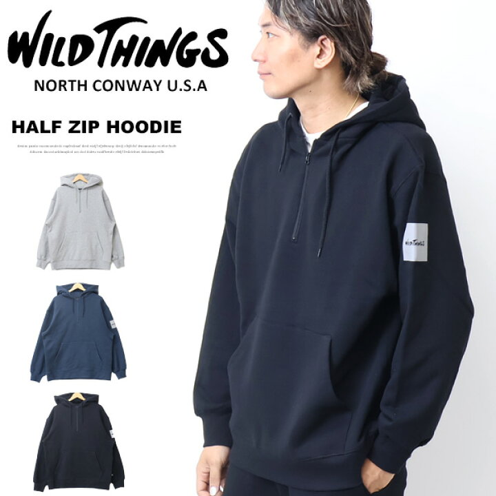 楽天市場】WILD THINGS ワイルドシングス ハーフジップ スウェット 