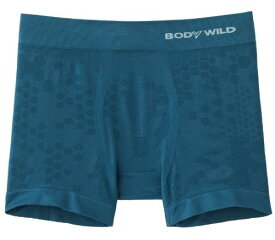 GUNZE グンゼ BODY WILD ボディワイルド ボクサーパンツ ハニカムカモ柄 前とじ 立体成型 総柄 アンダーウェア 下着 パンツ メンズ BWS879J