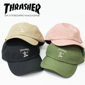 THRASHER スラッシャー マークゴンザレス ロゴ刺繍 キャップ ベースボールキャップ 帽子 送料無料 23TH-C12