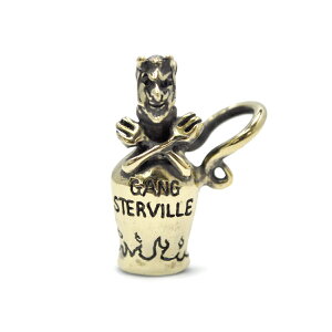 GANGSTERVILLE x galcia PENDANT - TOP POISON BOTTLE (BRASS) �M�����O�X�^�[�r�� �K���V�A �y���_���g�g�b�v/GLADHAND�yWEIRDO/�E�B�A�[�h/OLD CROW/�I�[���h�N���E�z