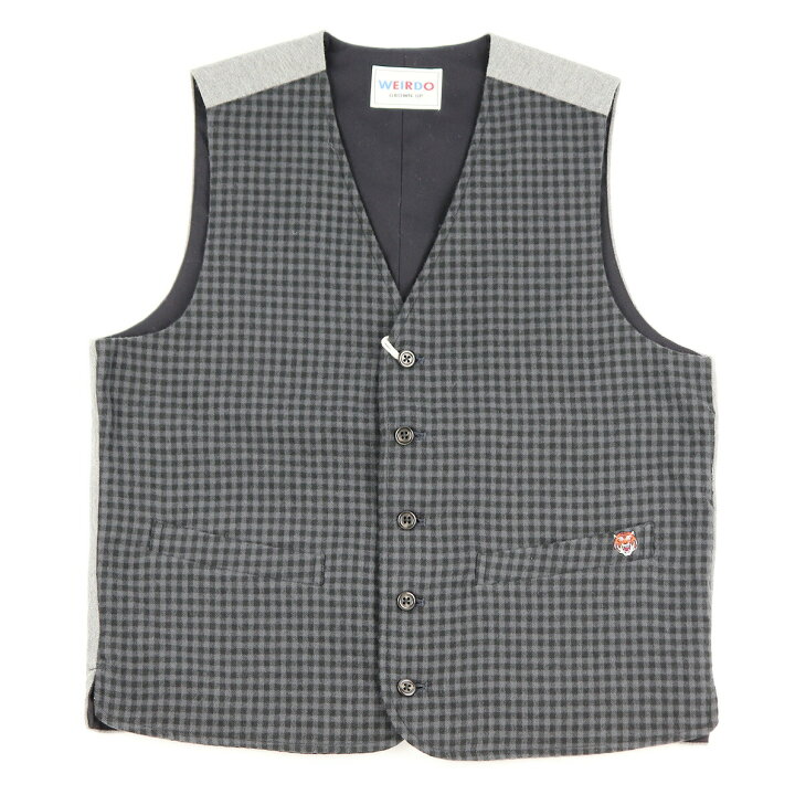 楽天市場】残りS・Lサイズのみ WEIRDO CIRCUS - VEST (GRAY × BLACK 
