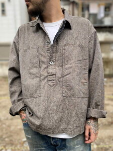 �yM�T�C�Y�̂݁z �m�[�X�m�[�l�[�� ���� �v���I�[�o�[ �V���c �����Y (�u���E��) NORTH NO NAME MECHANIC PULLOVER SHIRT (BROWN)