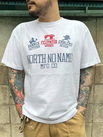 残りXLサイズのみ ノースノーネーム 半袖Tシャツ メンズ ホワイト NORTH NO NAME "NNN MFG" Vintage Faded Tee (WHITE)