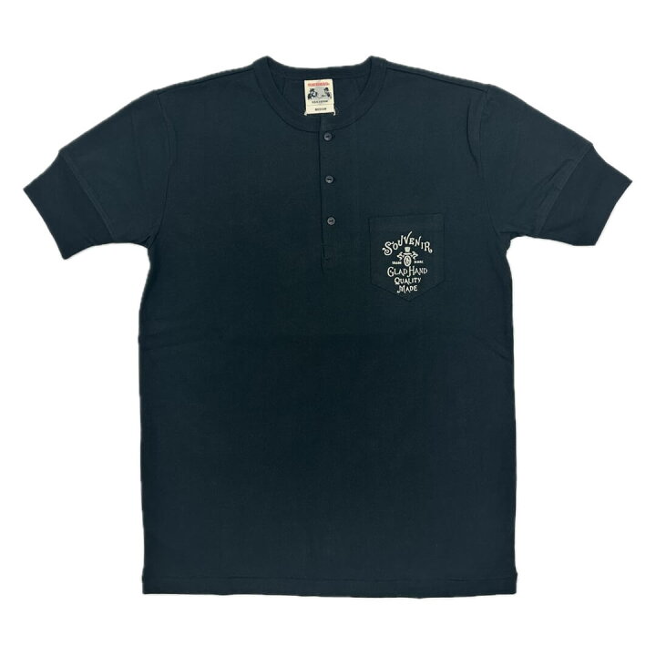 楽天市場】グラッドハンド Tシャツ 半袖 ヘンリーネック ポケット 