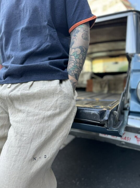 楽天市場】残りMサイズのみ ノースノーネーム リネン イージーパンツ  