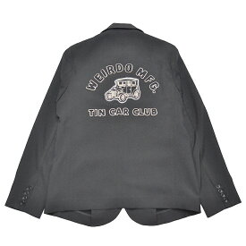 残りS・Mサイズのみ WEIRDO TIN CAR CLUB - JACKET (BLACK)ウィアード テーラードジャケット/GLADHAND【GANGSTERVILLE/ギャングスタービル/OLD CROW/オールドクロウ】