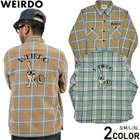 ウィアード チェックシャツ 長袖 メンズ WEIRDO FUCK U - L/S CHECK SHIRTS GLADHAND グラッドハンド GANGSTERVILLE ギャングスタービル OLD CROW オールドクロウ