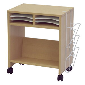 【個人宅配送可能商品】木製収納ワゴンII ロー 傾斜棚付 ナチュラル SHTKWG2-NA アールエフヤマカワ