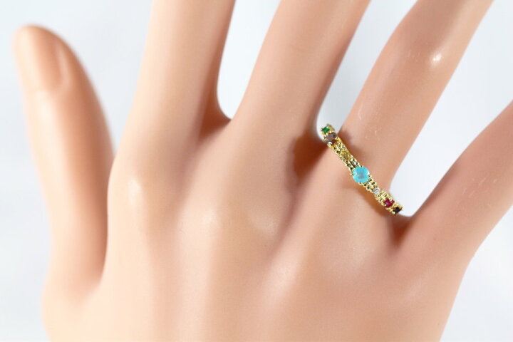 楽天市場】アーカーブラン マルチストーン・ジャルダン(Jardin)リング  