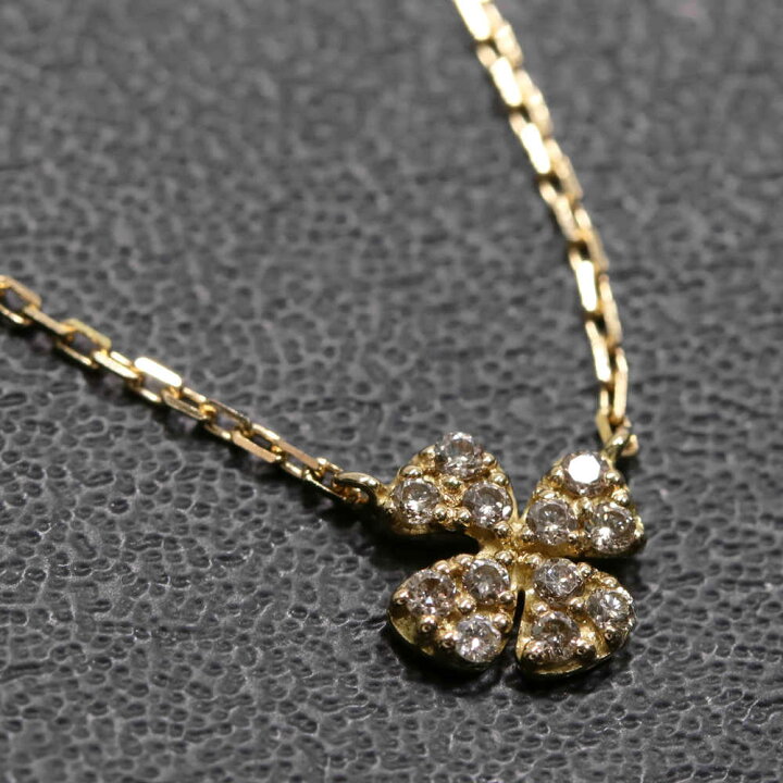 楽天市場】アガット クローバーモチーフ 12P・ダイヤモンドネックレス 