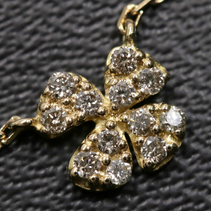 楽天市場】アガット クローバーモチーフ 12P・ダイヤモンドネックレス 