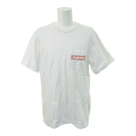 シュプリーム Mesh Stripe Pocket Tee・半袖・Tシャツトップス 19SS メッシュ ポケット/L/ホワイト/レッド/Supreme【春夏】【♂】【A】【メンズ】【b191217】【RF5】■322478【中古】