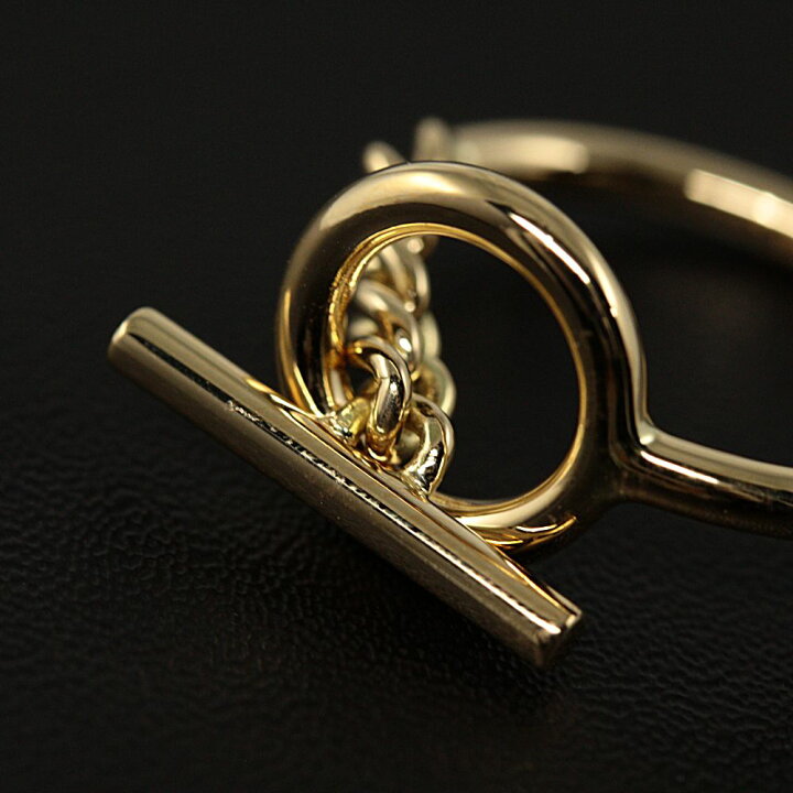 楽天市場】エルメス クロワゼット グレナンチェーンリング 指輪/K18YG  