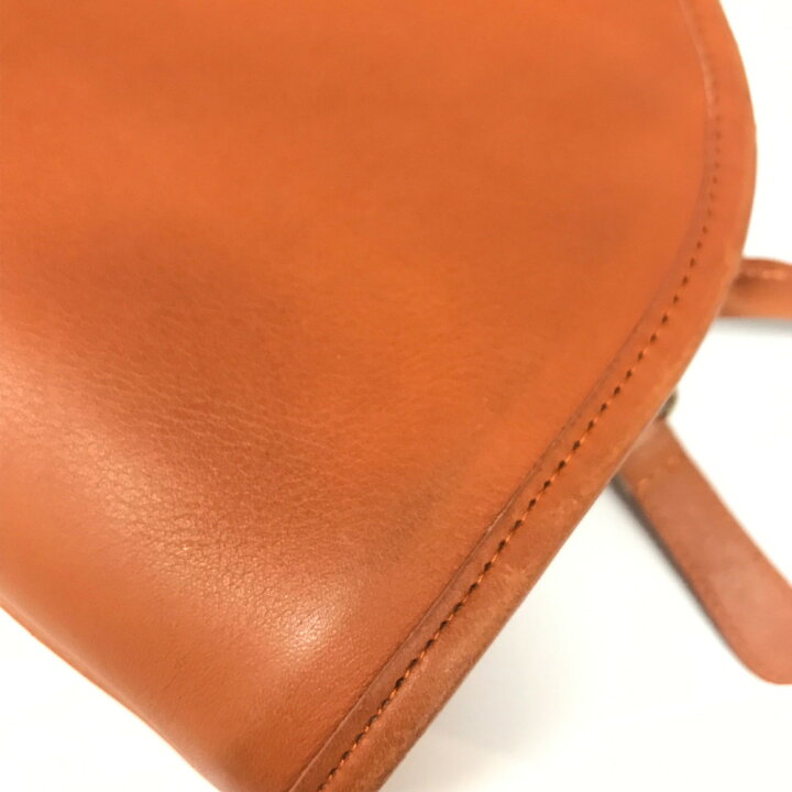 OLD COACH グラブタンレザー ショルダーバッグ　ハーフムーンe587