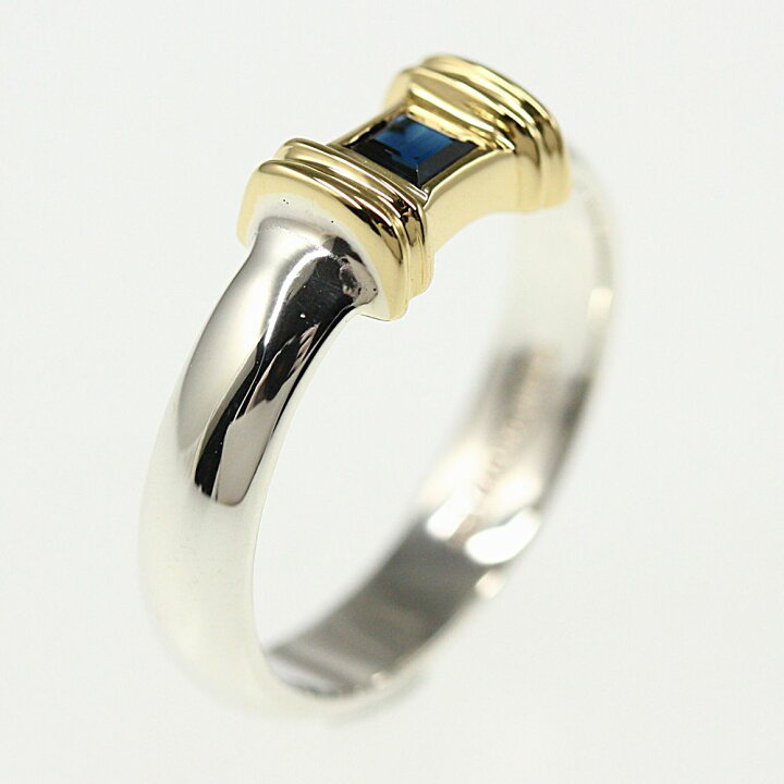 楽天市場】ティファニー サファイア コンビリング/Sv925 K18 -3.6g/10  