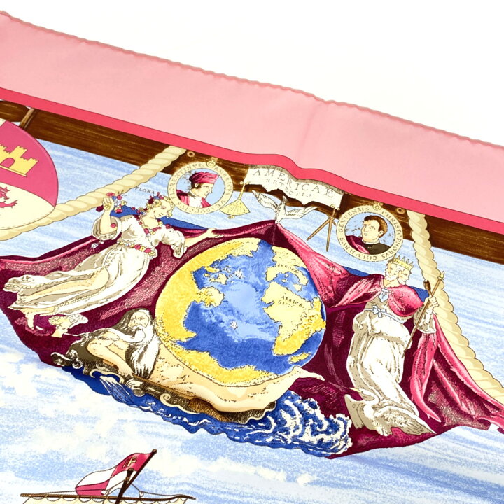 楽天市場】エルメス カレ90・Christophe Colomb decouvre 1 Amerique 