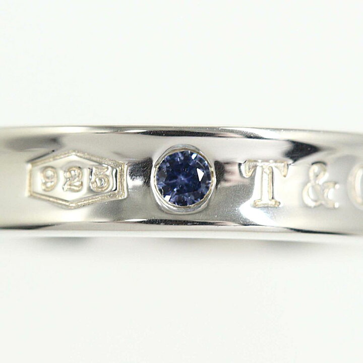 楽天市場】ティファニー 1837 2Pモンタナサファイア ナローリング 指輪  