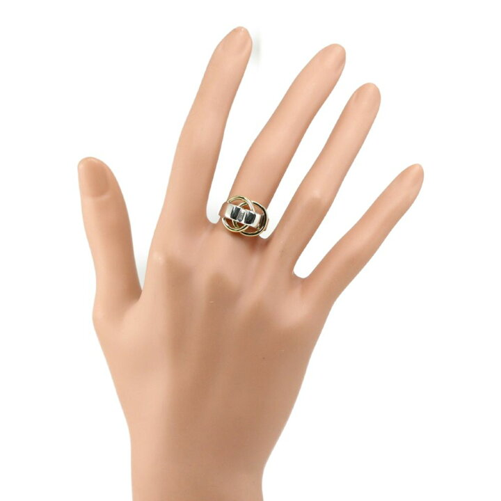 楽天市場】エルメス ドゥザノー コンビリング 指輪/Sv925×K18/750  