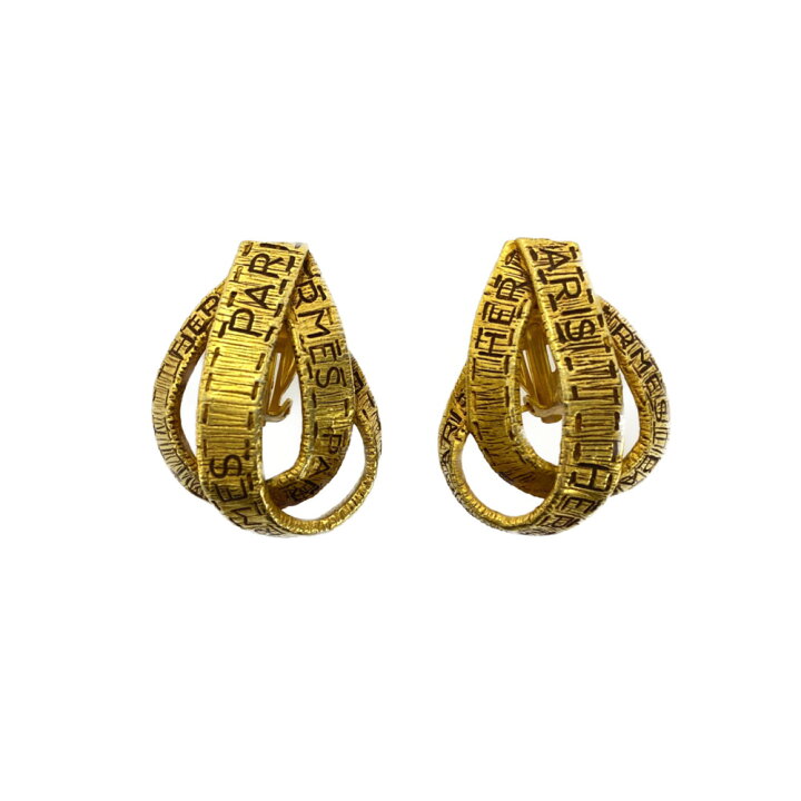 楽天市場】エルメス BIJOUTERIE FANTAISIE・リボンドロップイヤリング  