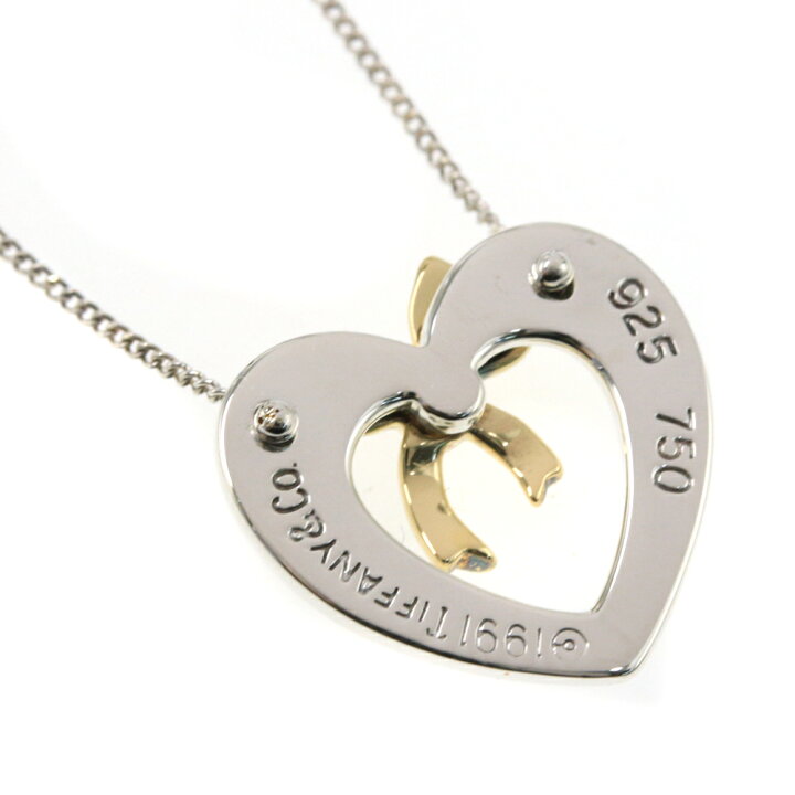 楽天市場】ティファニー ハート・リボン ネックレス・ペンダント/Sv925  