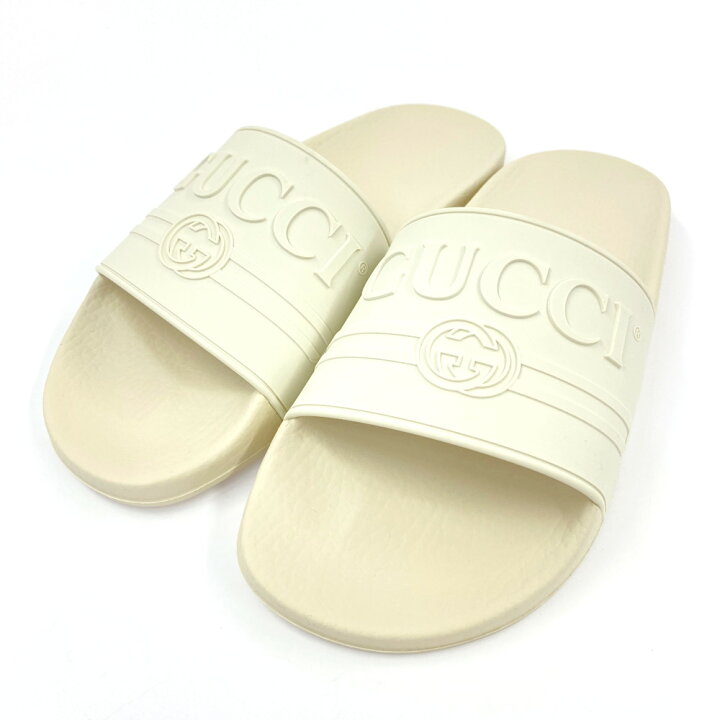 グッチ ロゴ ラバー スライドサンダル靴/525140/39/ホワイト/GUCCI【♂】【S】【メンズ】/b220629★■446156【中古】 | リファスタ