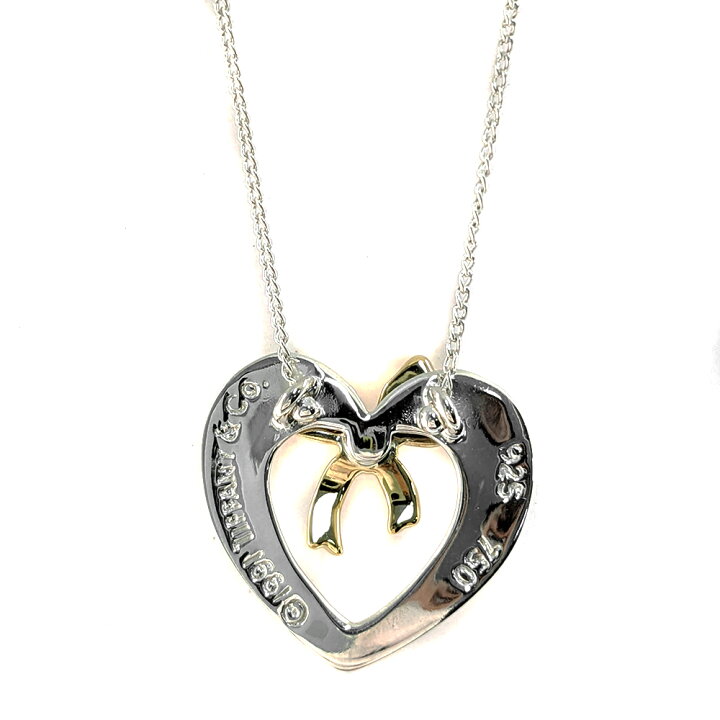 楽天市場】ティファニー ハートリボンネックレス・ペンダント/Sv925  