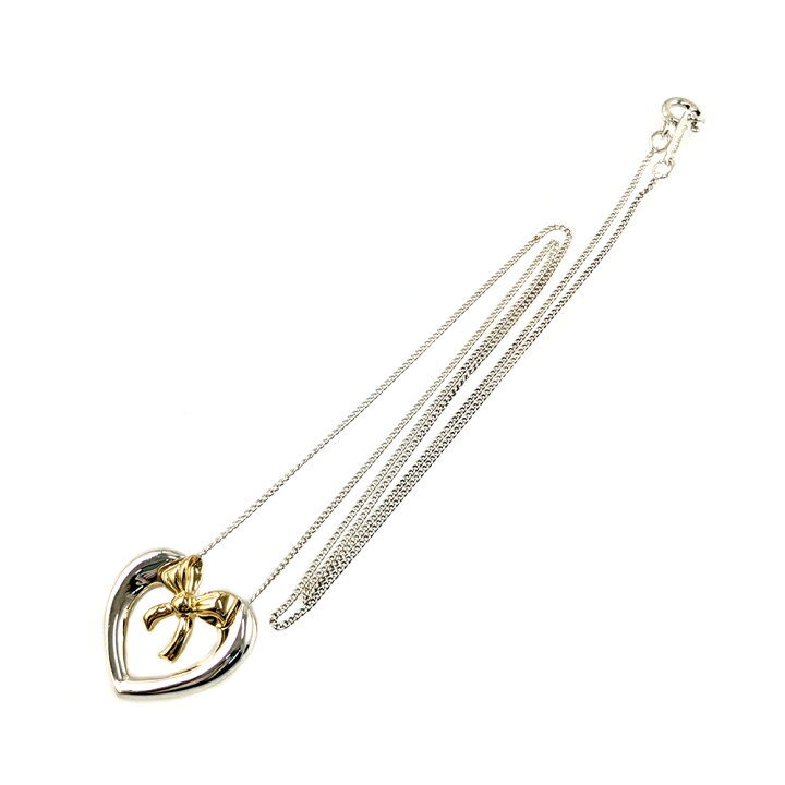 楽天市場】ティファニー ハートリボンネックレス・ペンダント/Sv925  