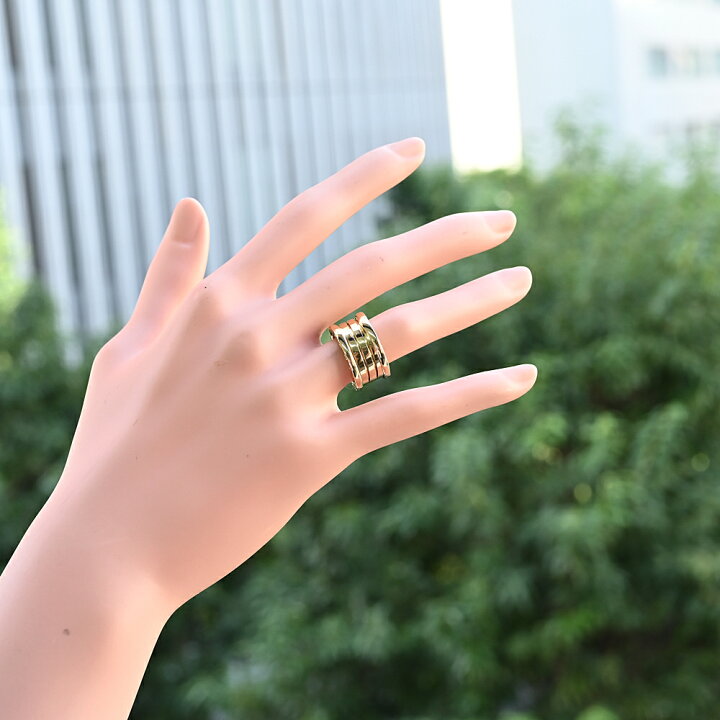 BVLGARI B-zero1 ビーゼロワン 2バンド #48 リング・指輪 K18YG  