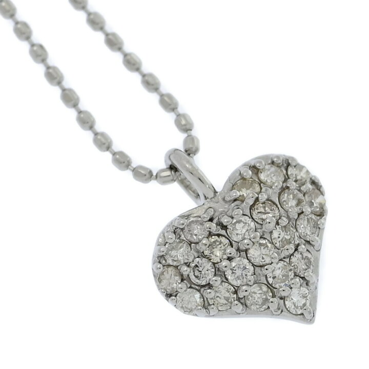 楽天市場】0.2ct/ハートモチーフ・ダイヤモンド ネックレス/K18WG/750 