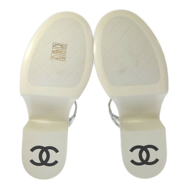 楽天市場】CHANEL シャネル 2024ss ロゴパターン・レザー アンクル 