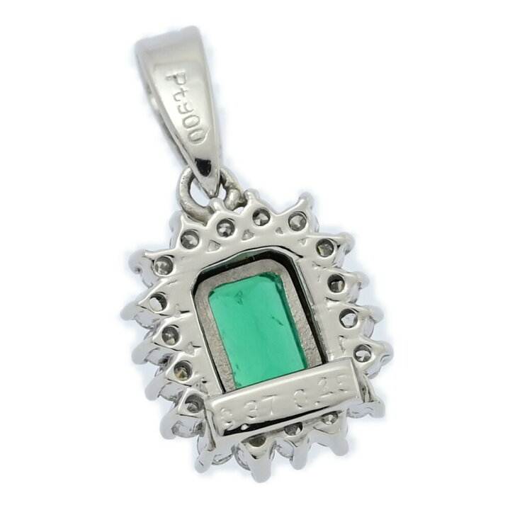楽天市場】0.37ct/FD:0.25ct/エメラルド・ダイヤモンド ペンダント 