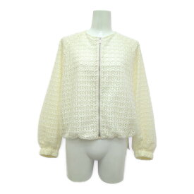 INED イネド ラグラン レース ブルゾン ジャケット ライトアウター/71-52144023/9/オフホワイト【春秋】【♀】【A】【レディース】/b250528★■579717【中古】